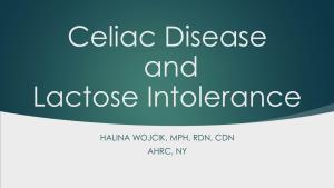 Celiac Disease and Lactose Intolerance
