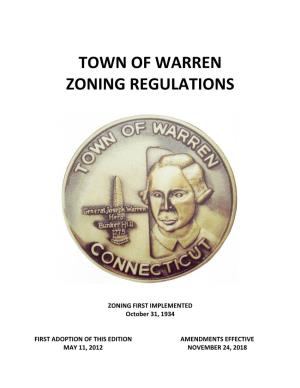 Town of Warren Zoning Regulations
