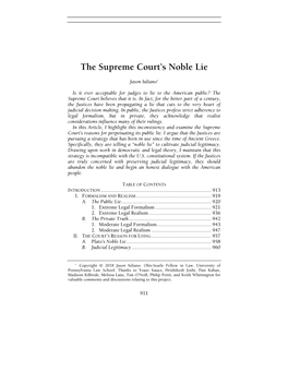 The Supreme Court's Noble