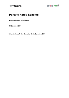 Penalty Fares Scheme