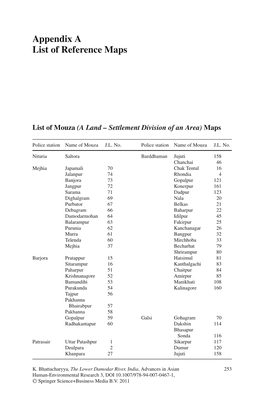 Appendix a List of Reference Maps