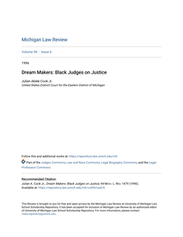 Black Judges on Justice