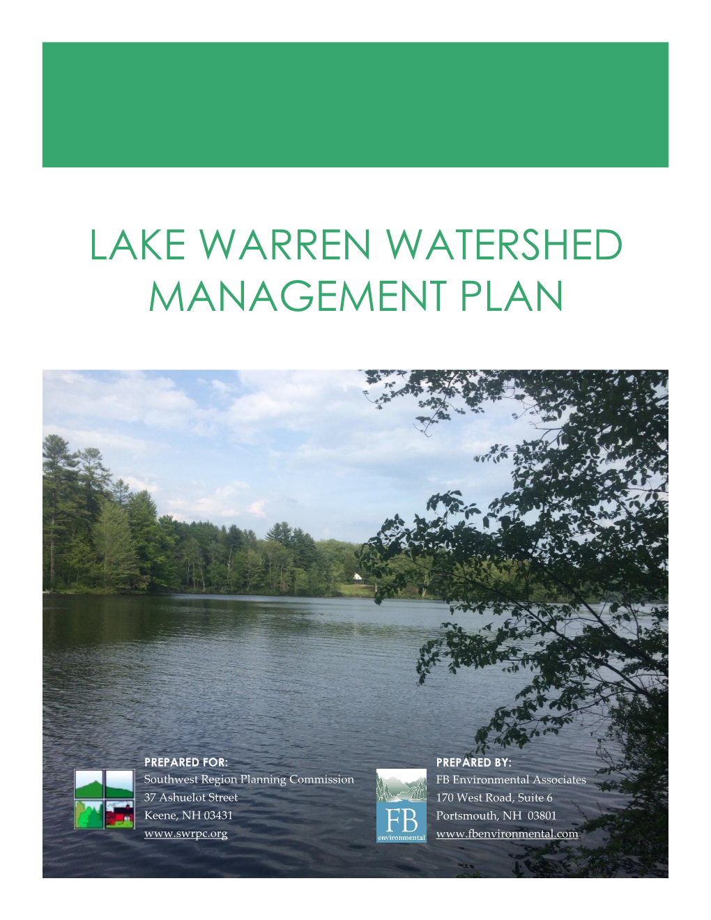 Lake Warren Watershed Management Plan