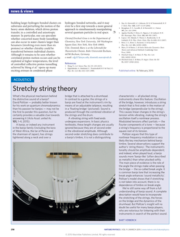 Stretchy String Theory What’S the Physical Mechanism Behind Bridge That Is Attached to a Drumhead