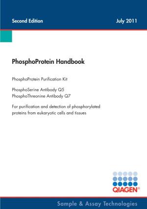 Phosphoprotein Handbook Second Edition