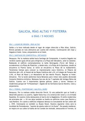 Galicia Rias Altas Y Fisterra 2018