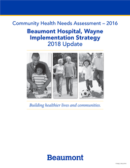 Beaumont Hospital, Wayne Implementation Strategy 2018 Update