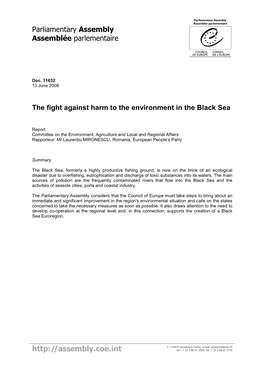 The Fight Against Harm to the Environment in the Black Sea