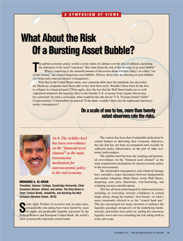 What About the Risk of a Bursting Asset Bubble?