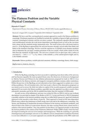 The Flatness Problem and the Variable Physical Constants