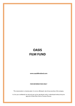 Oasis Films Fund Jan 2009