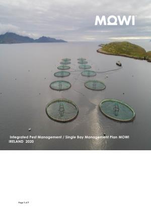 Integrated Pest Management / Single Bay Management Plan MOWI IRELAND 2020