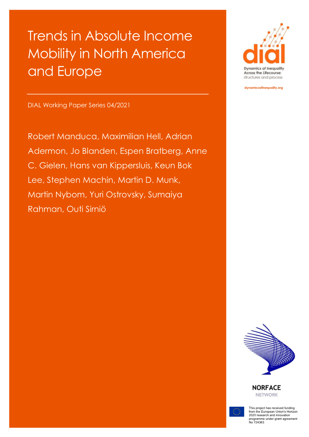 Trends in Absolute Income Mobility in North America and Europe