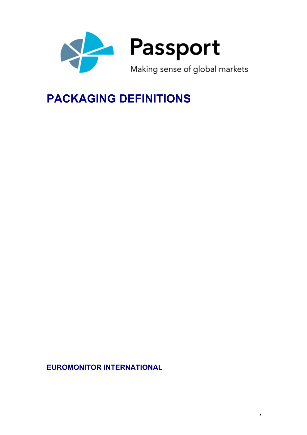 Packaging Definitions