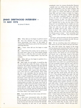 Jimmy Driftwood Interview 11 May 1970