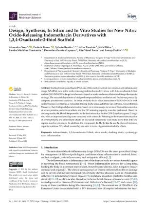 Design, Synthesis, in Silico and in Vitro Studies for New Nitric Oxide-Releasing Indomethacin Derivatives with 1,3,4-Oxadiazole-2-Thiol Scaffold