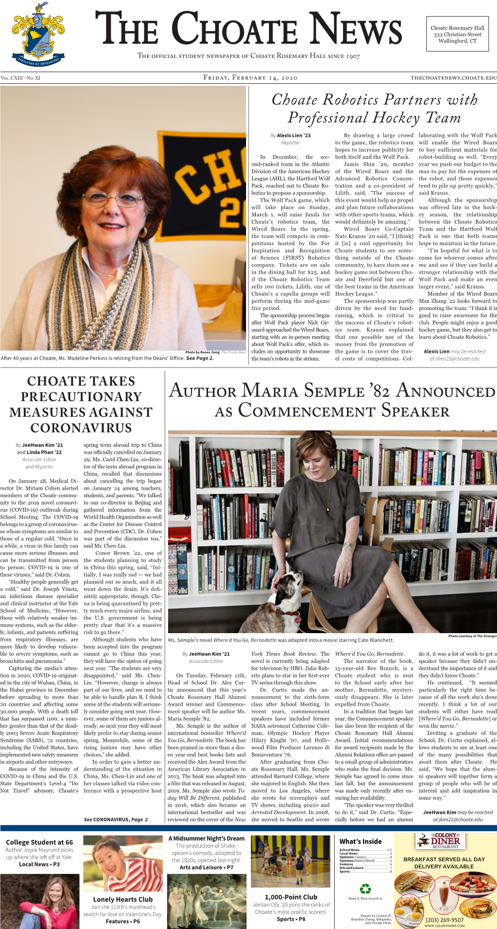 Author Maria Semple ' Announced As Commencement Speaker