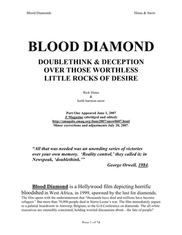 Blood Diamonds Hines & Snow