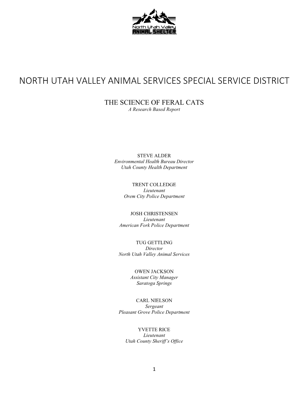 North Utah Valley Animal Services: The