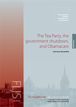 The Tea Party, the Government Shutdown, and Obamacare