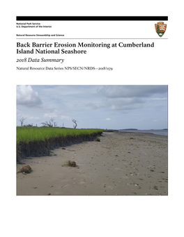 Backbarrier Erosion Monitoring at Cumberland Island National Seashore: 2018 Data Summary