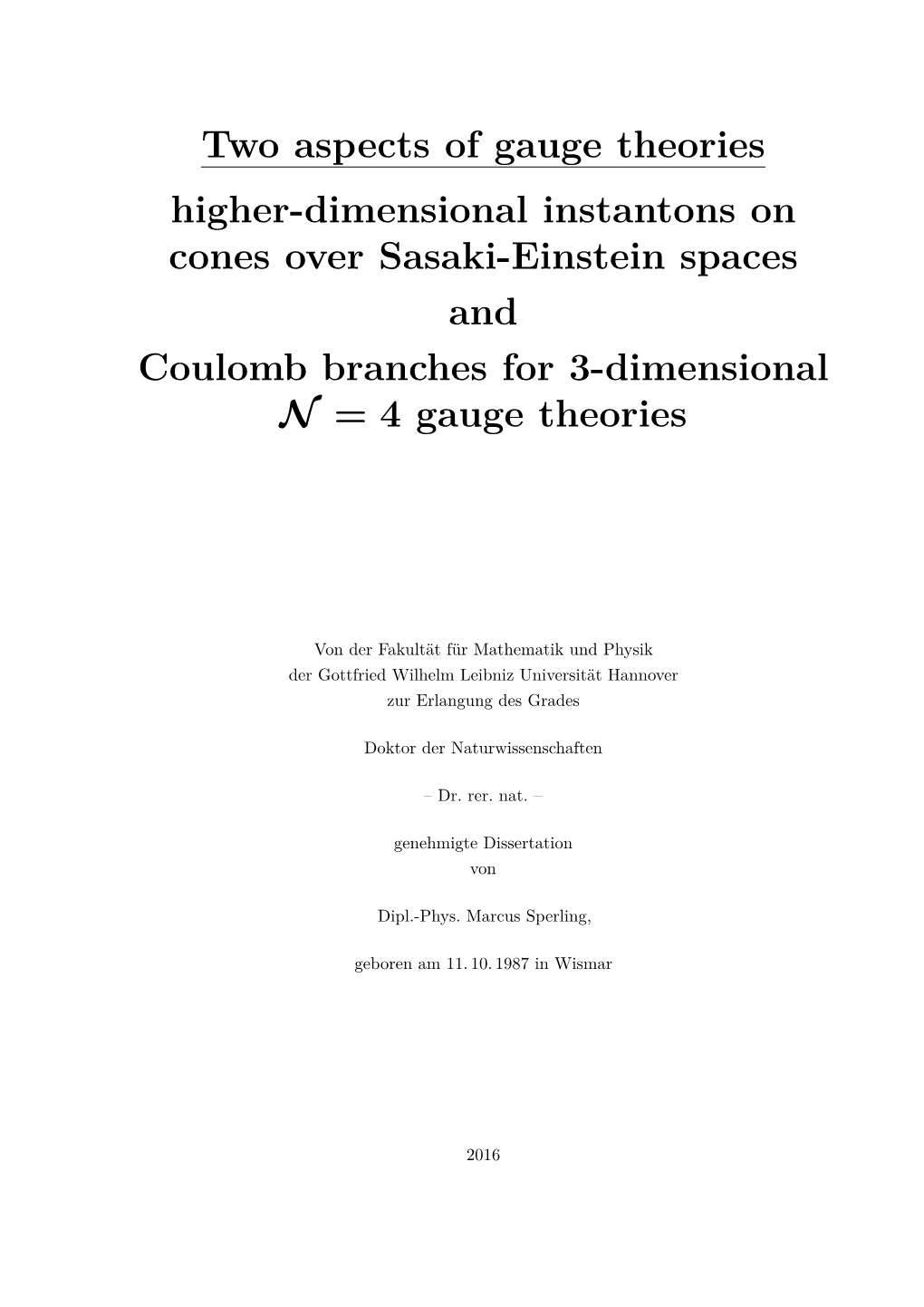Higher-Dimensional Instantons on Cones Over Sasaki-Einstein Spaces and Coulomb Branches for 3-Dimensional N = 4 Gauge Theories