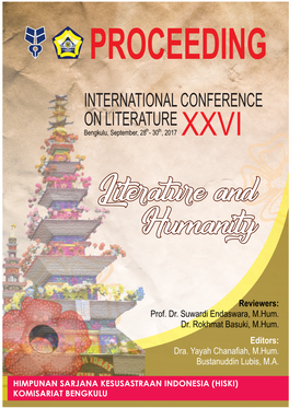 INTERNATIONAL CONFERENCE on LITERATURE XXVI Bengkulu, September, 28Th – 30Th , 2017