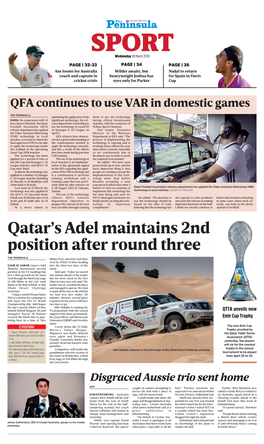 Qatar's Adel Maintains 2Nd Position After Round Three