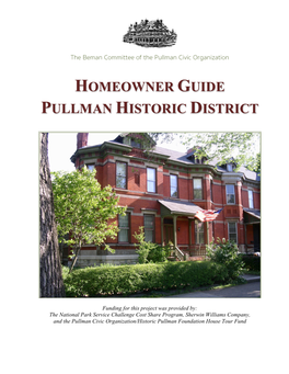 Homeowner Guide Pullman Historic District