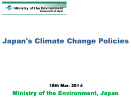 Japan's Climate Change Policies