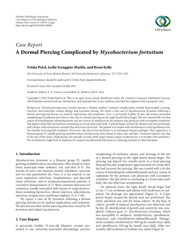 A Dermal Piercing Complicated by Mycobacterium Fortuitum