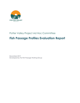 Fish Passage Profiles Evaluation Report