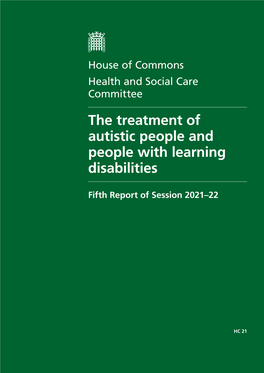 Treatment of Autistic People and Individuals with Learning Disabilities