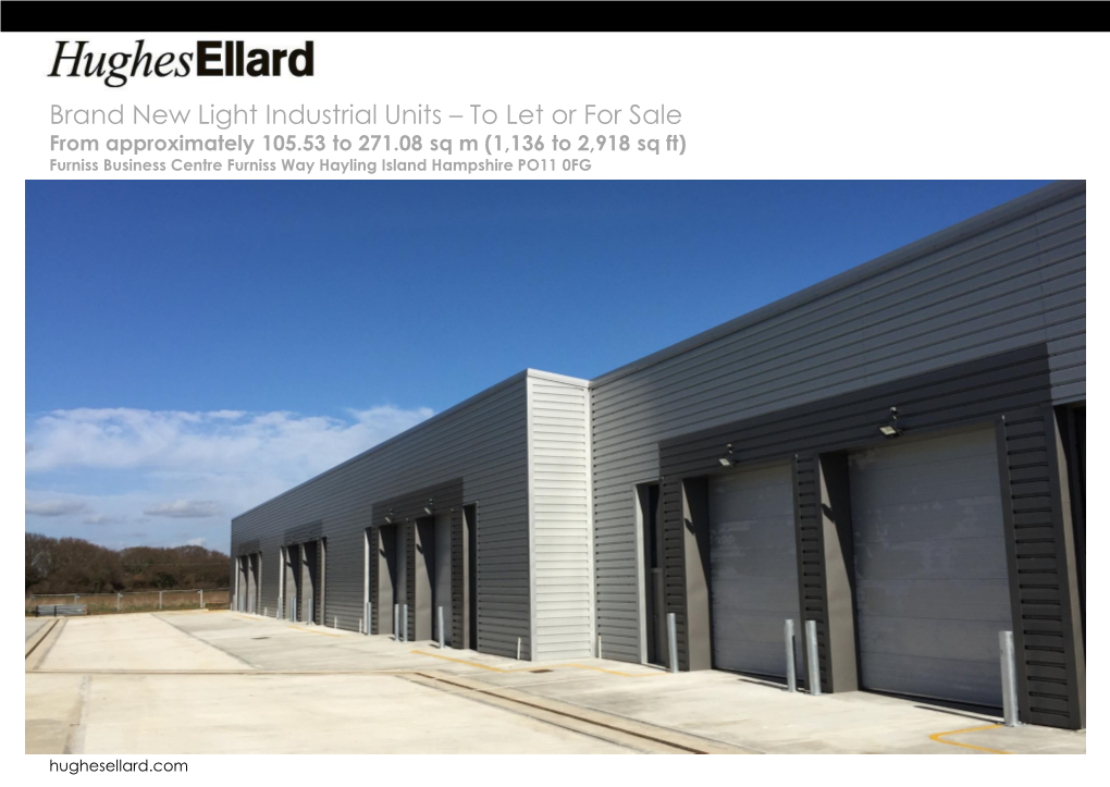 Brand New Light Industrial Units – to Let Or for Sale