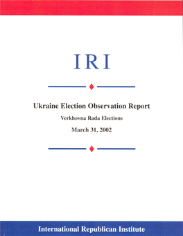 Ukraine's 2002 Parliamentary Elections