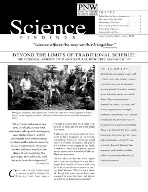 Beyond the Limits of Traditional Science: Bioregional Assessments and Natural Resource Management