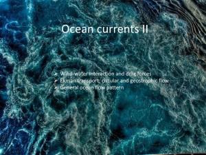 Ocean and Climate