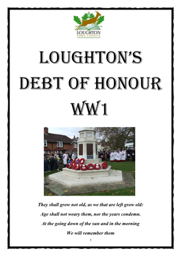 LOUGHTON's Debt of Honour