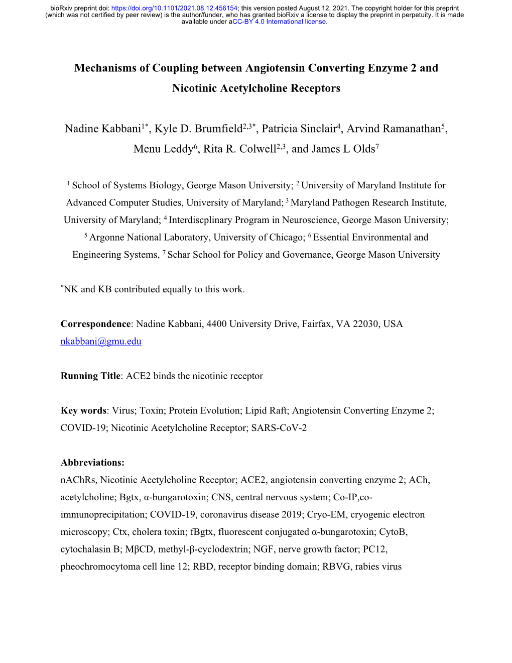 Mechanisms of Coupling Between Angiotensin Converting Enzyme 2 and Nicotinic Acetylcholine Receptors