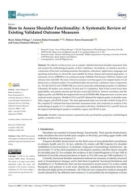 How to Assess Shoulder Functionality: a Systematic Review of Existing Validated Outcome Measures