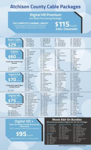 Atchison County Cable Packages Digital HD Premium Our Most Price Saving Package!