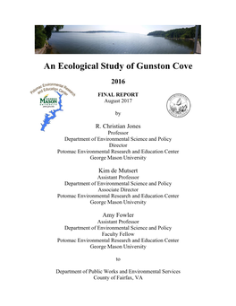 An Ecological Study of Gunston Cove