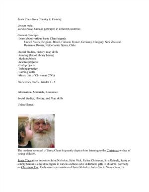 Santa Claus from Country to Country
