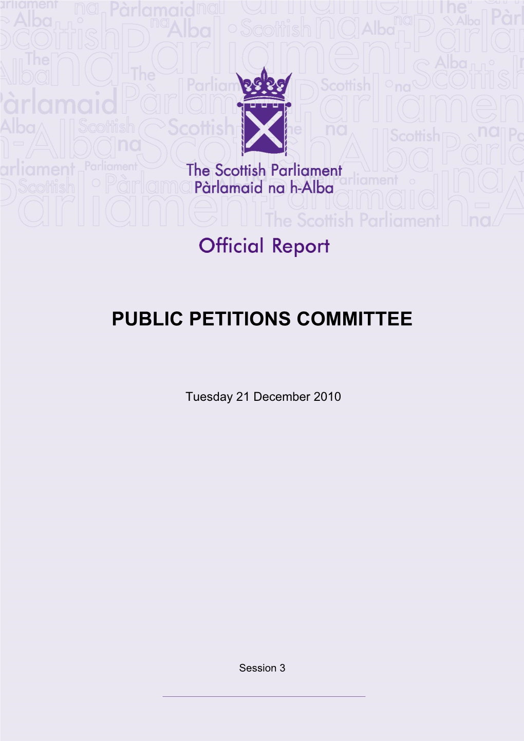 Public Petitions Committee