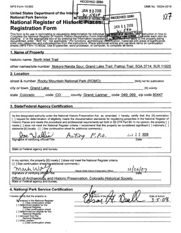 National Register of His Registration Form