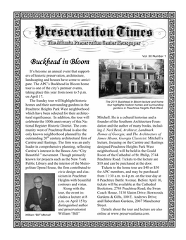 Vol 30 No 1, Preservation Times, Spring 2011