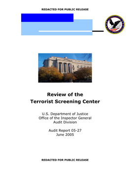 Review of the Terrorist Screening Center