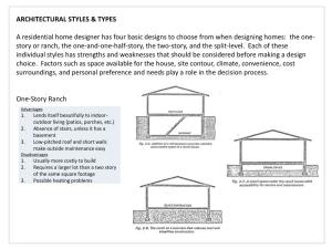 ARCHITECTURAL STYLES & TYPES a Residential Home Designer Has