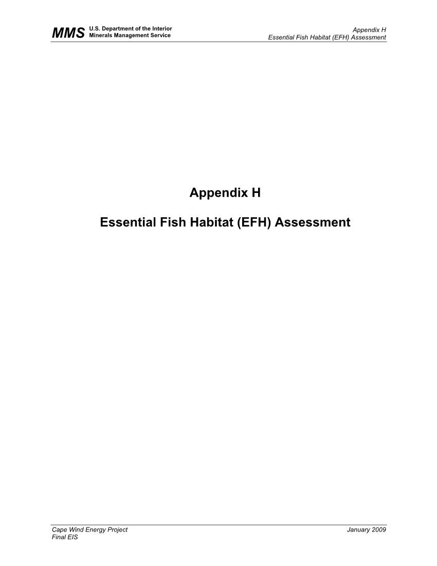 EFH) Assessment