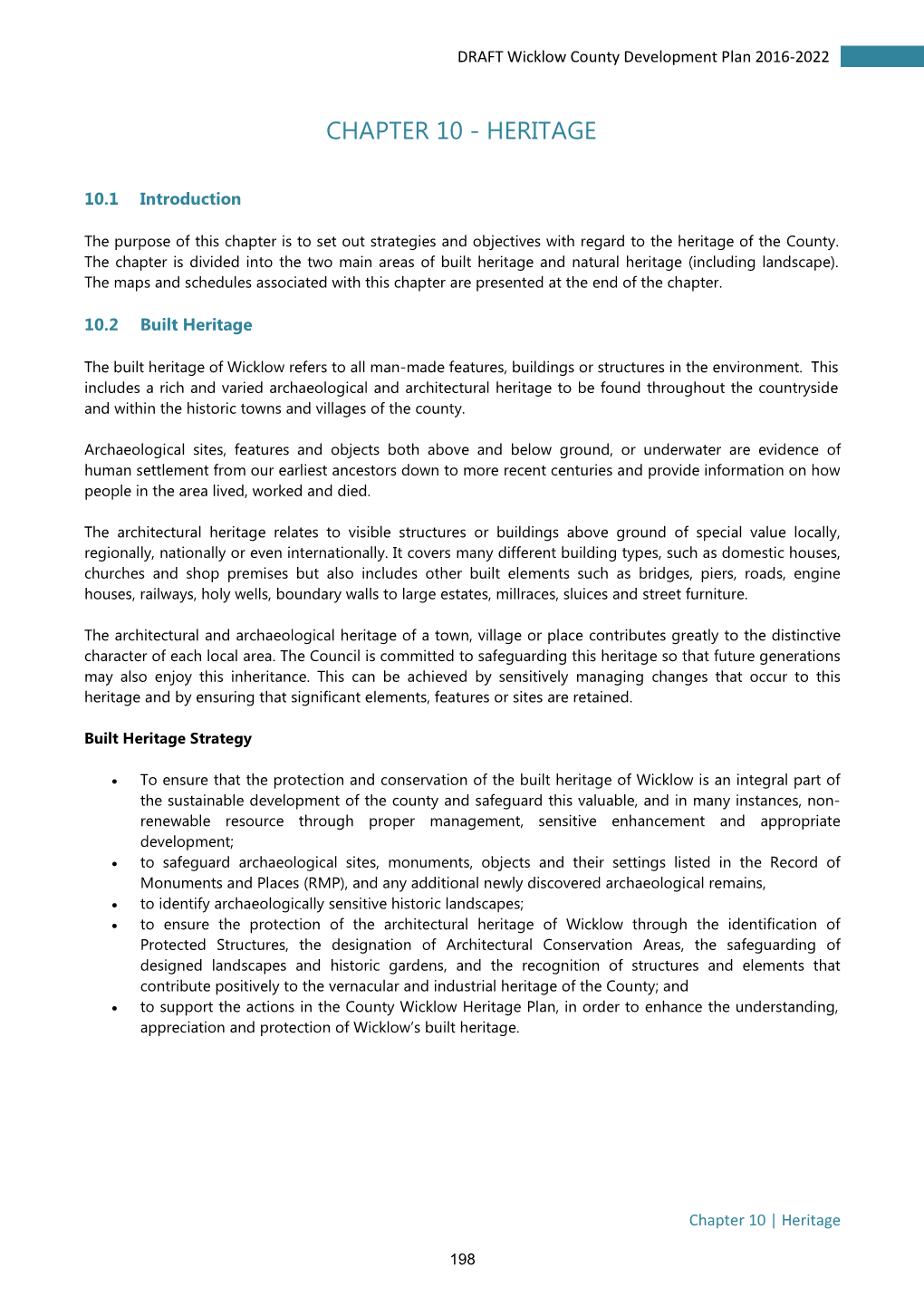 PROPOSED DRAFT Wicklow County Development Plan 2016-2022